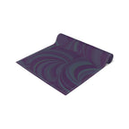 Purple Swirl Table Runner — Abstract Floral Pattern Dining Decor