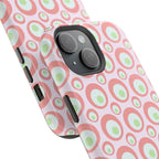 Pink Retro Circles Magnetic Impact-Resistant Phone Case