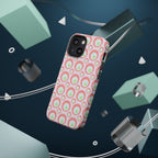 Pink Retro Circles Magnetic Impact-Resistant Phone Case