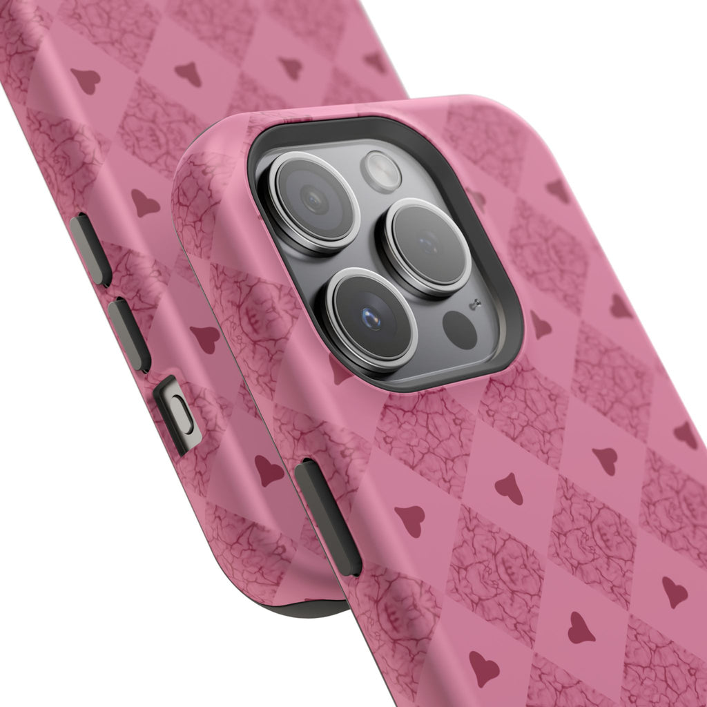 Pink Vintage Hearts Magnetic Impact-Resistant Phone Case
