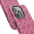 Pink Vintage Hearts Magnetic Impact-Resistant Phone Case