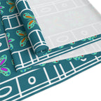 Colourful Floral Geometric Table Runner — Mediterranean-Inspired Cotton-Poly Dining Decor