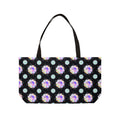 Weekender Tote Bag — Black Floral Kaleidoscope Pattern Beach & Travel Bag
