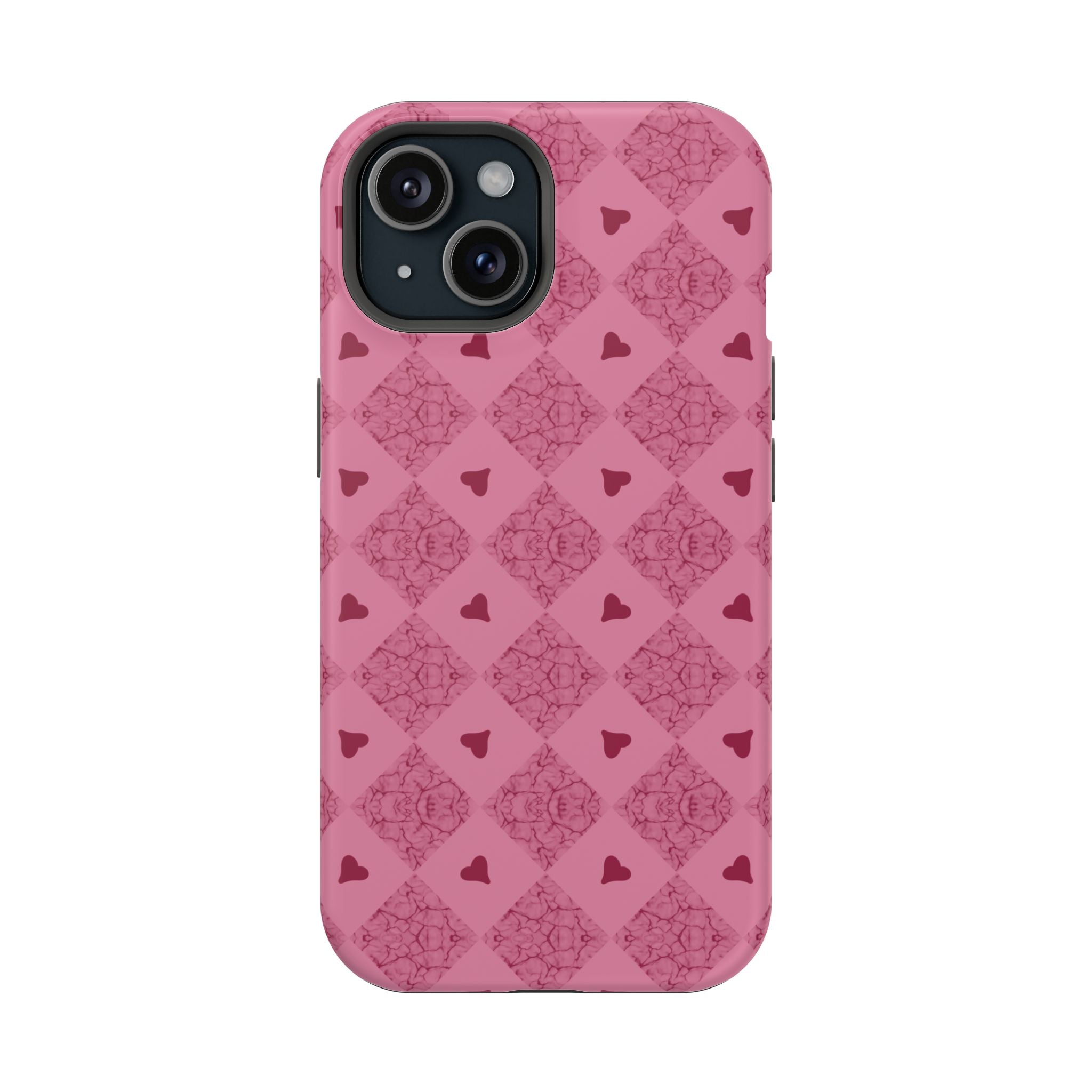 Pink Vintage Hearts Magnetic Impact-Resistant Phone Case