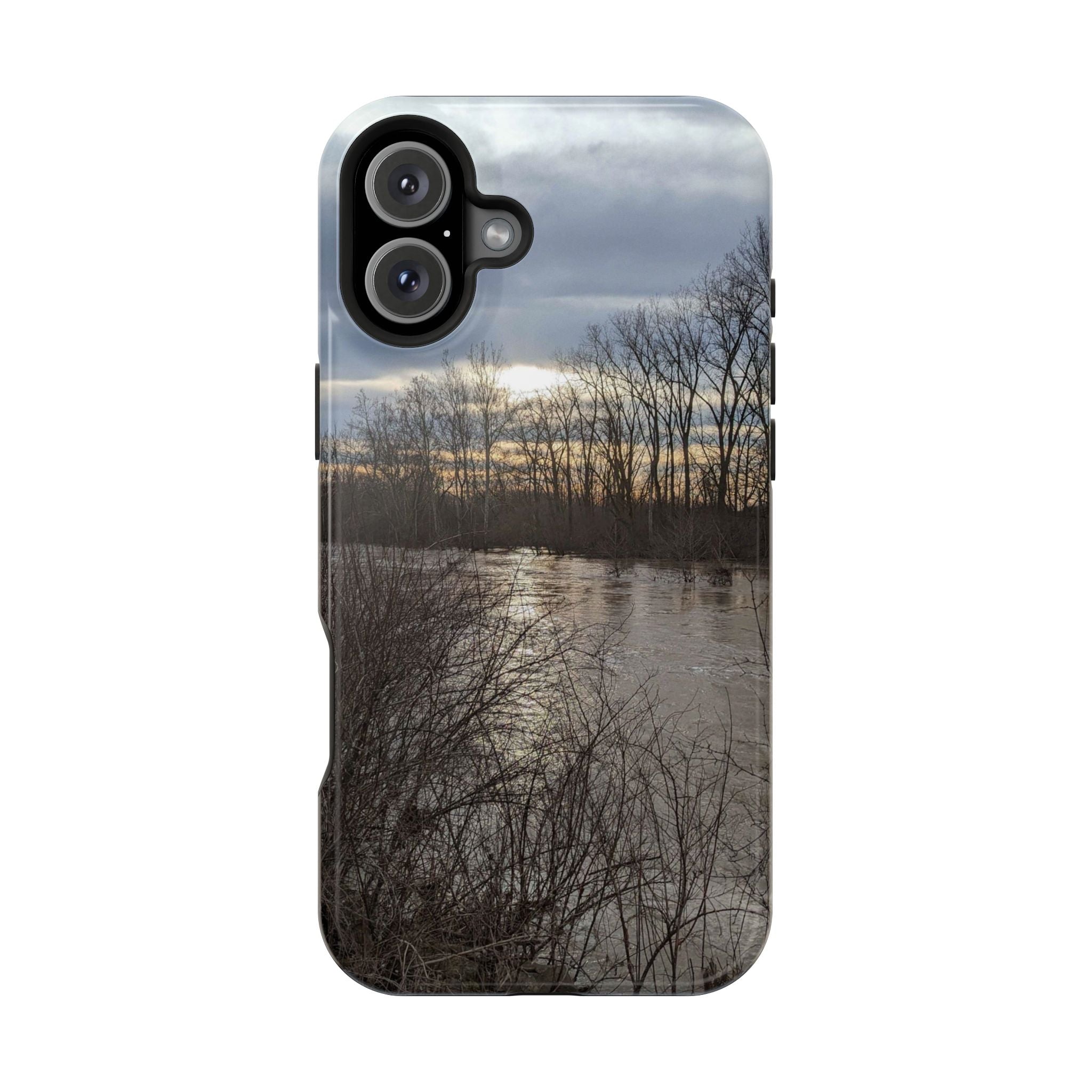 Phone Case — Moody Winter River Landscape Magnetic Impact-Resistant Case