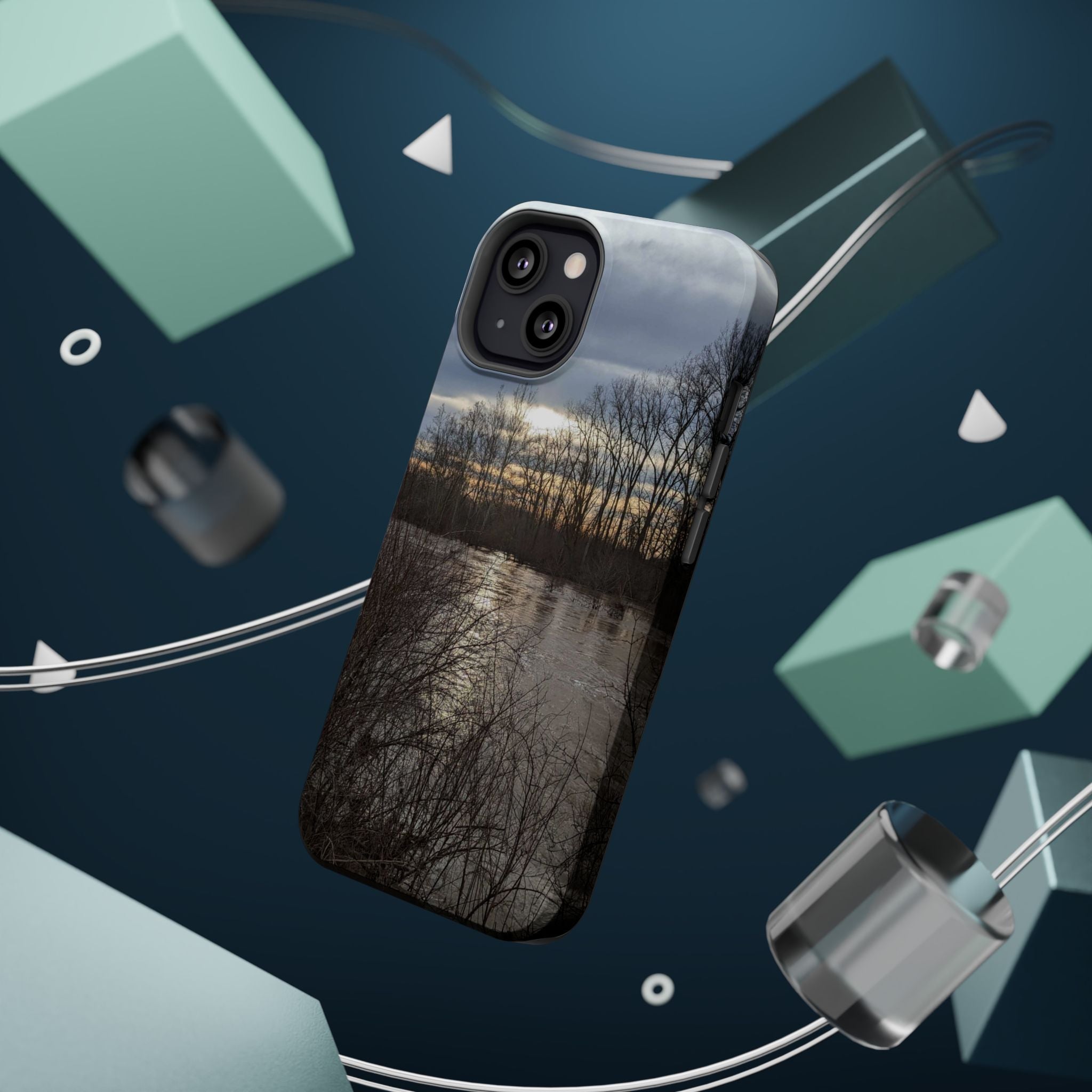 Phone Case — Moody Winter River Landscape Magnetic Impact-Resistant Case