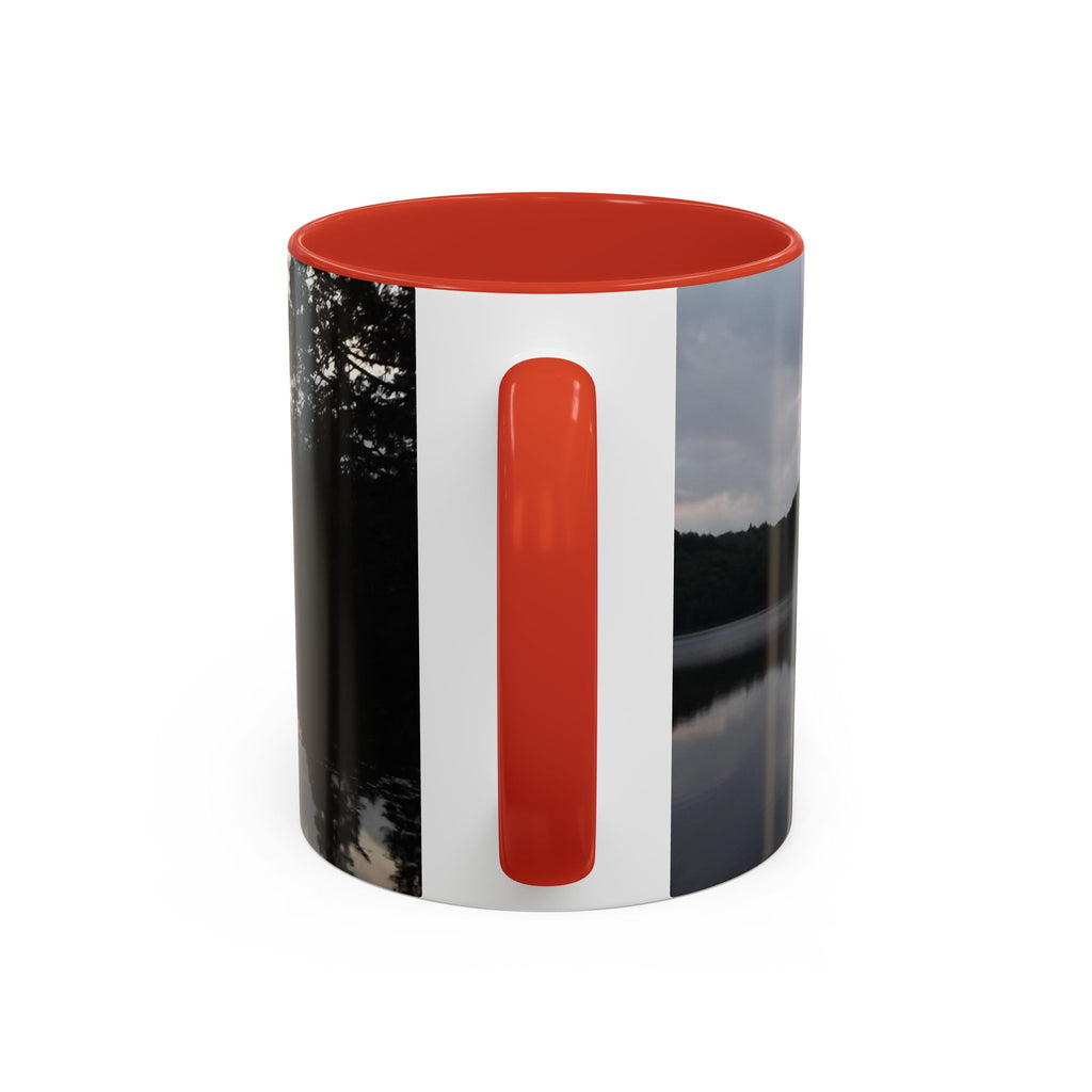 Lake Sunset Accent Coffee Mug — Scenic Reflection Photography 11/15oz