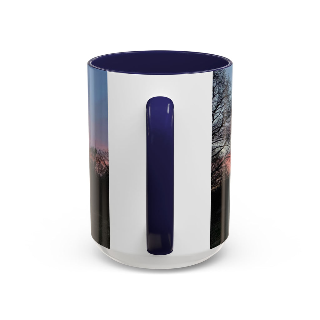 Sunset Silhouette In Derby, UK Coffee Mug — Scenic Tree Silhouette at Dusk (11/15oz)