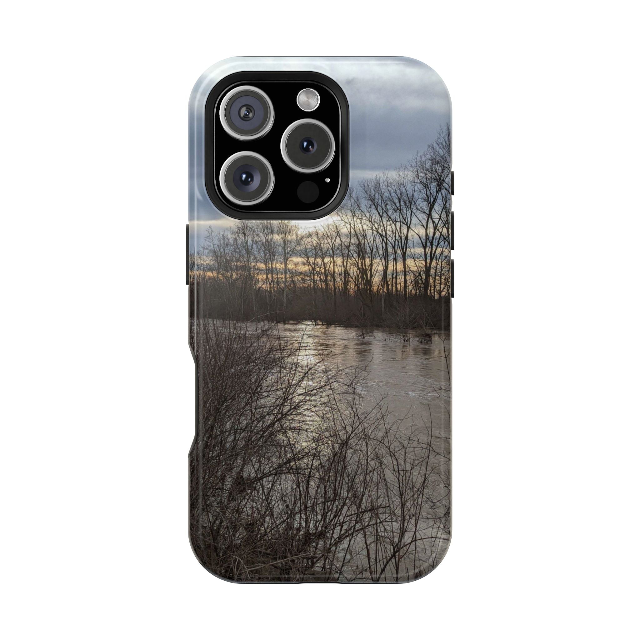 Phone Case — Moody Winter River Landscape Magnetic Impact-Resistant Case