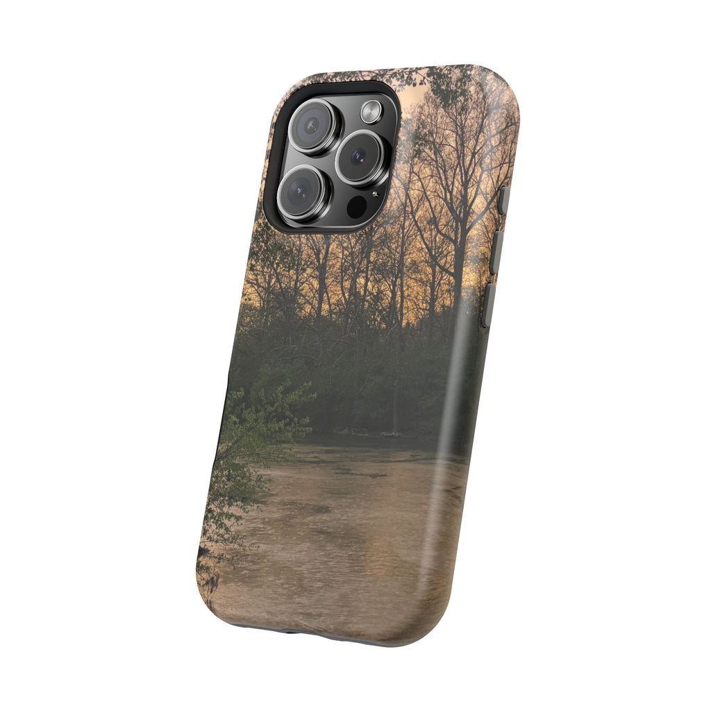 Nature River Sunset Phone Case — Magnetic Impact‑Resistant