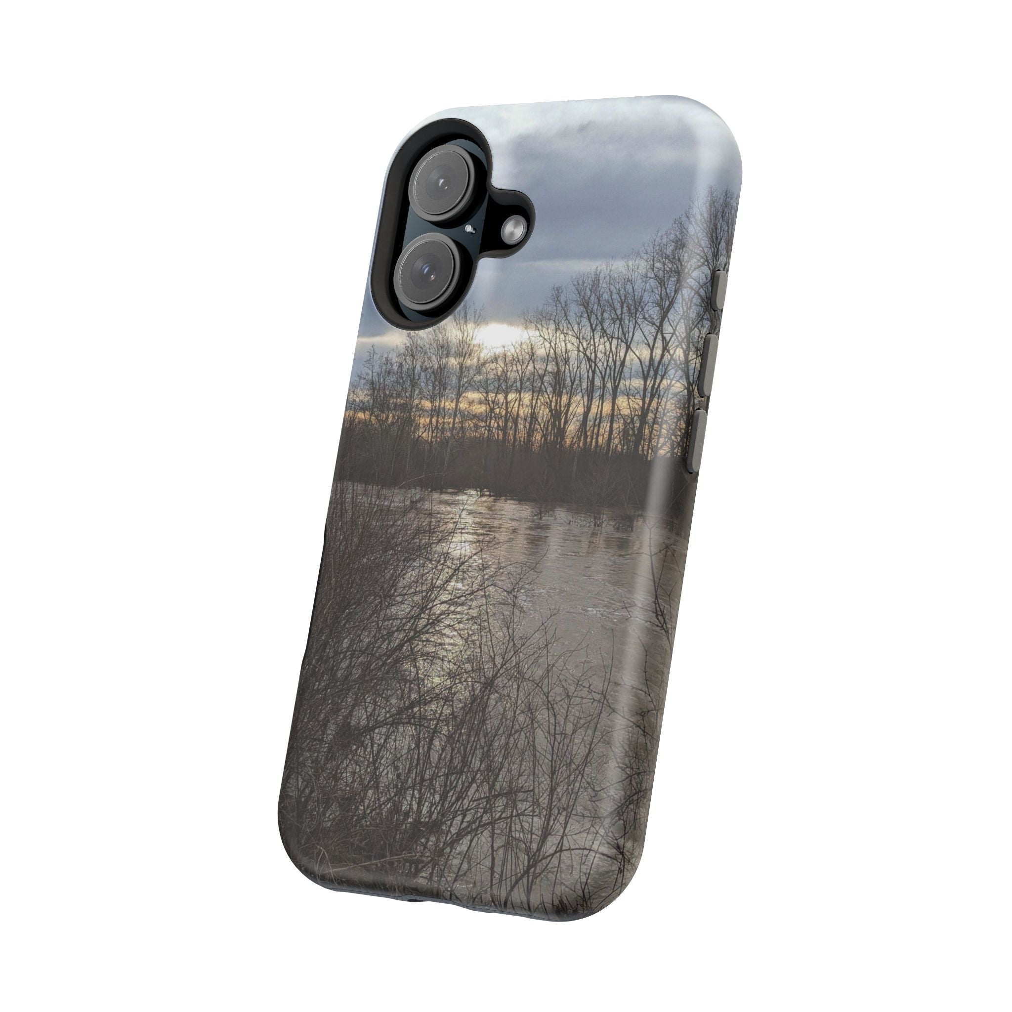 Phone Case — Moody Winter River Landscape Magnetic Impact-Resistant Case