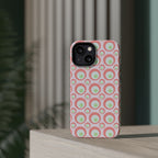 Pink Retro Circles Magnetic Impact-Resistant Phone Case