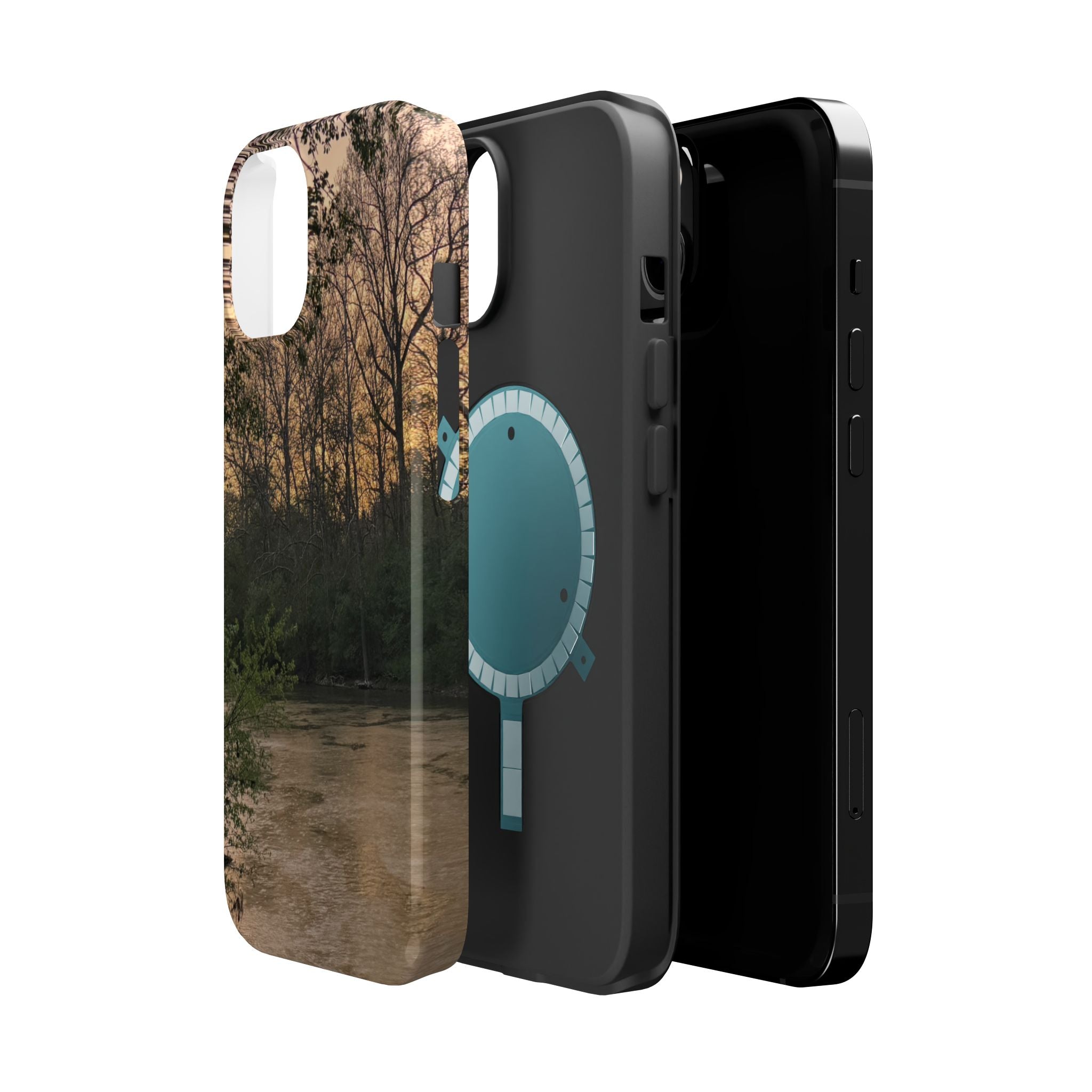 Nature River Sunset Phone Case — Magnetic Impact‑Resistant