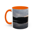 Lake Sunset Accent Coffee Mug — Scenic Reflection Photography 11/15oz