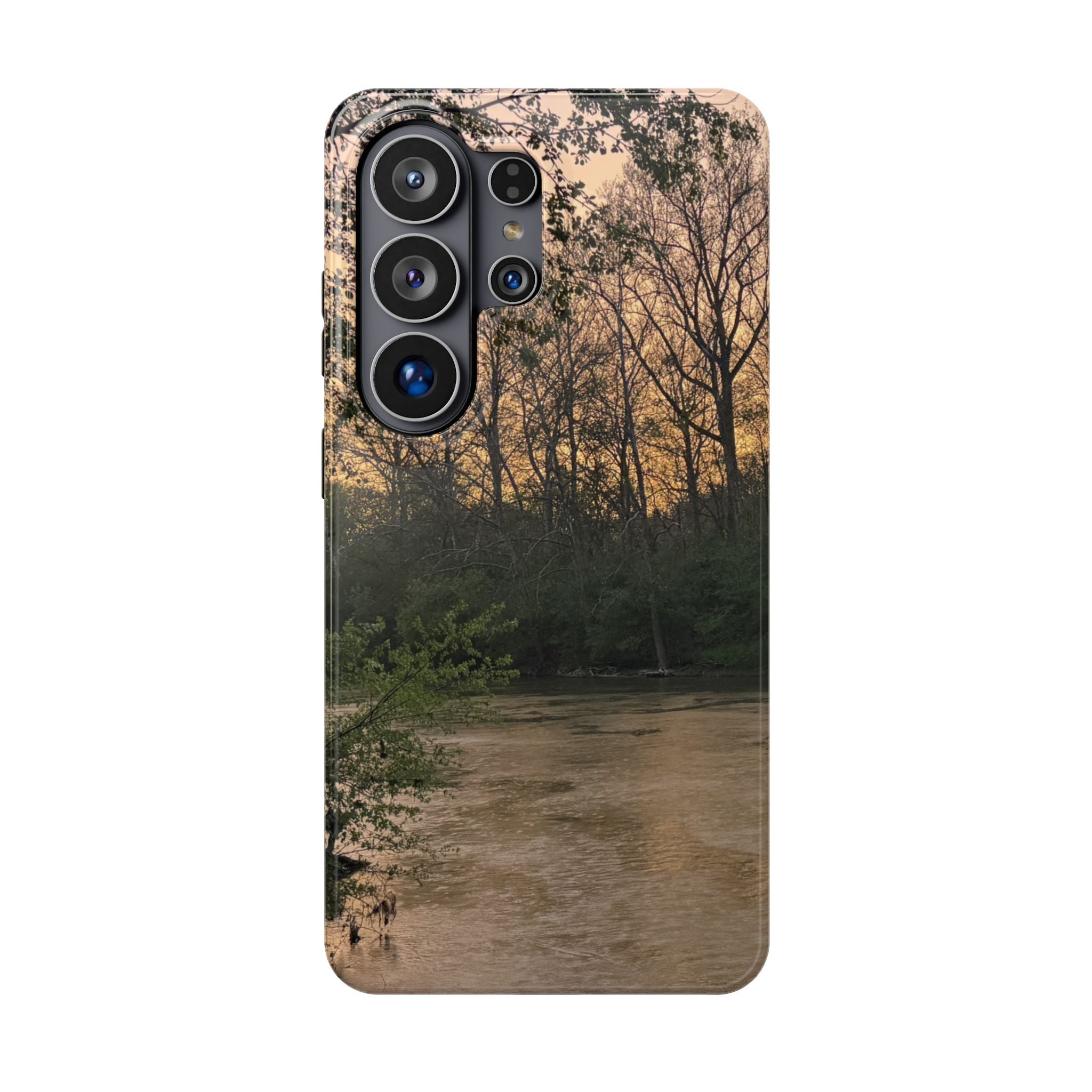 Nature River Sunset Phone Case — Magnetic Impact‑Resistant