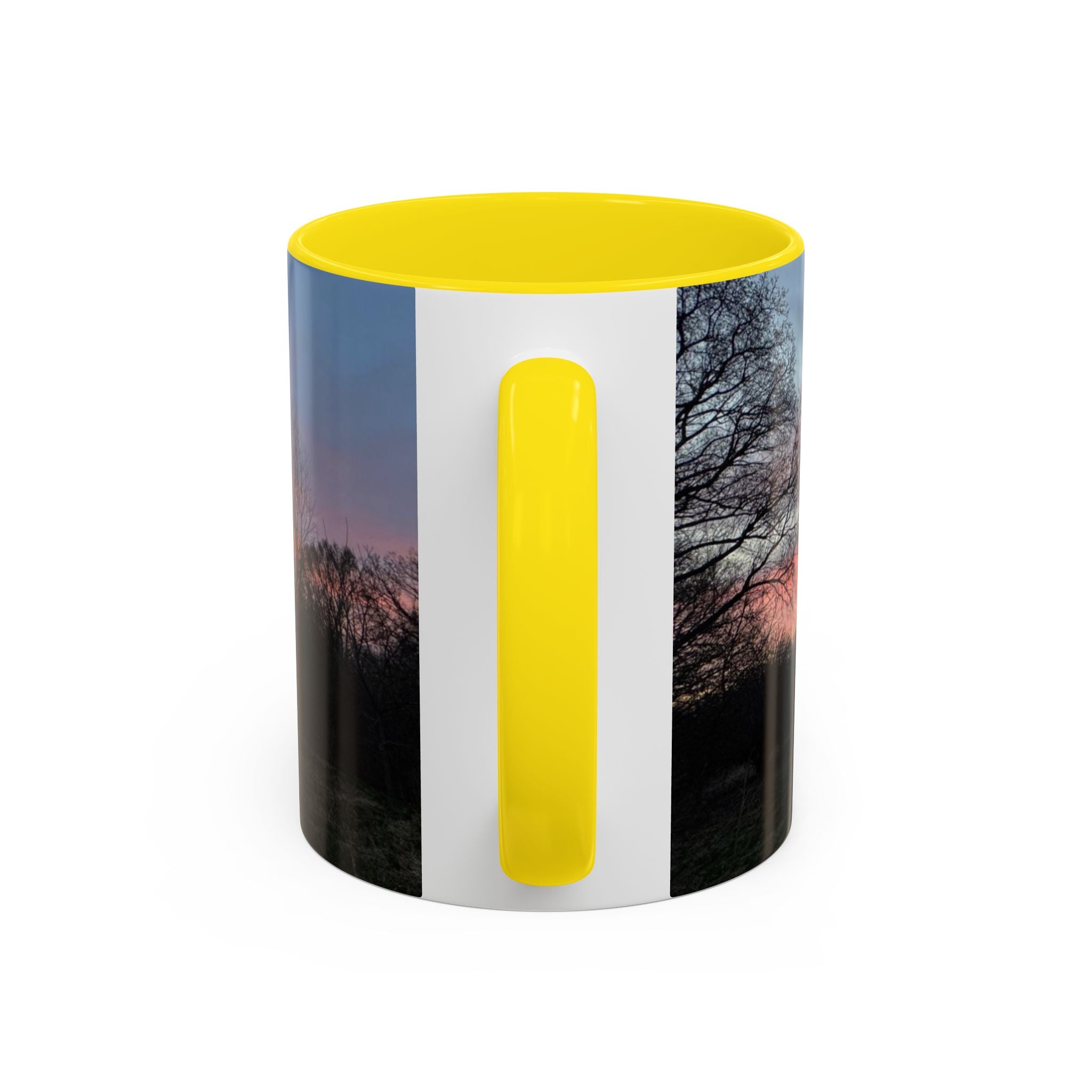 Sunset Silhouette In Derby, UK Coffee Mug — Scenic Tree Silhouette at Dusk (11/15oz)