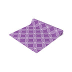 Purple Geometric Table Runner – Modern Circle Pattern Dining Decor