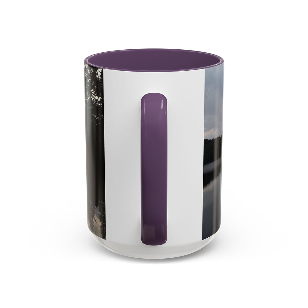 Lake Sunset Accent Coffee Mug — Scenic Reflection Photography 11/15oz