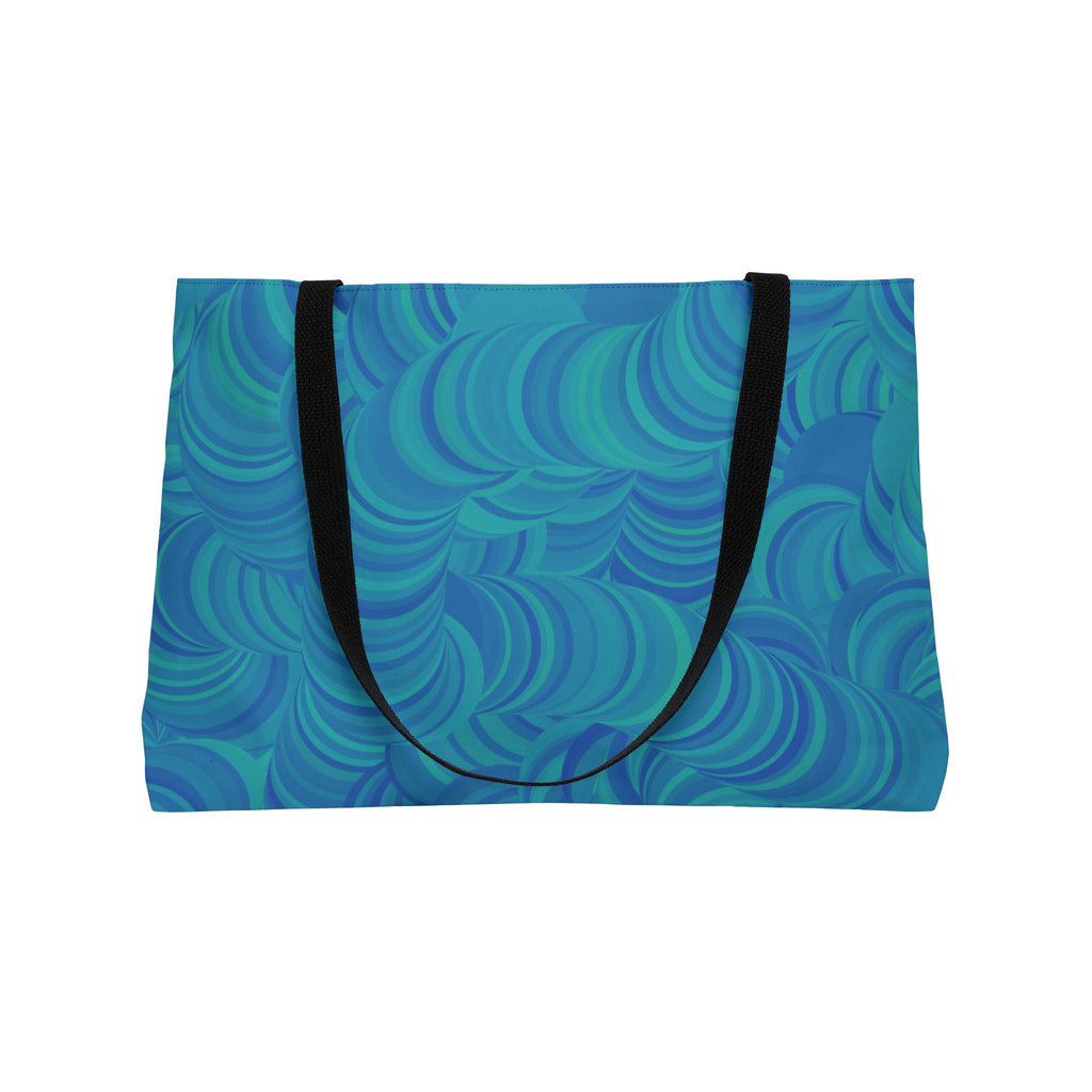 Weekender Tote Bag — Teal Swirl Beach Travel Tote