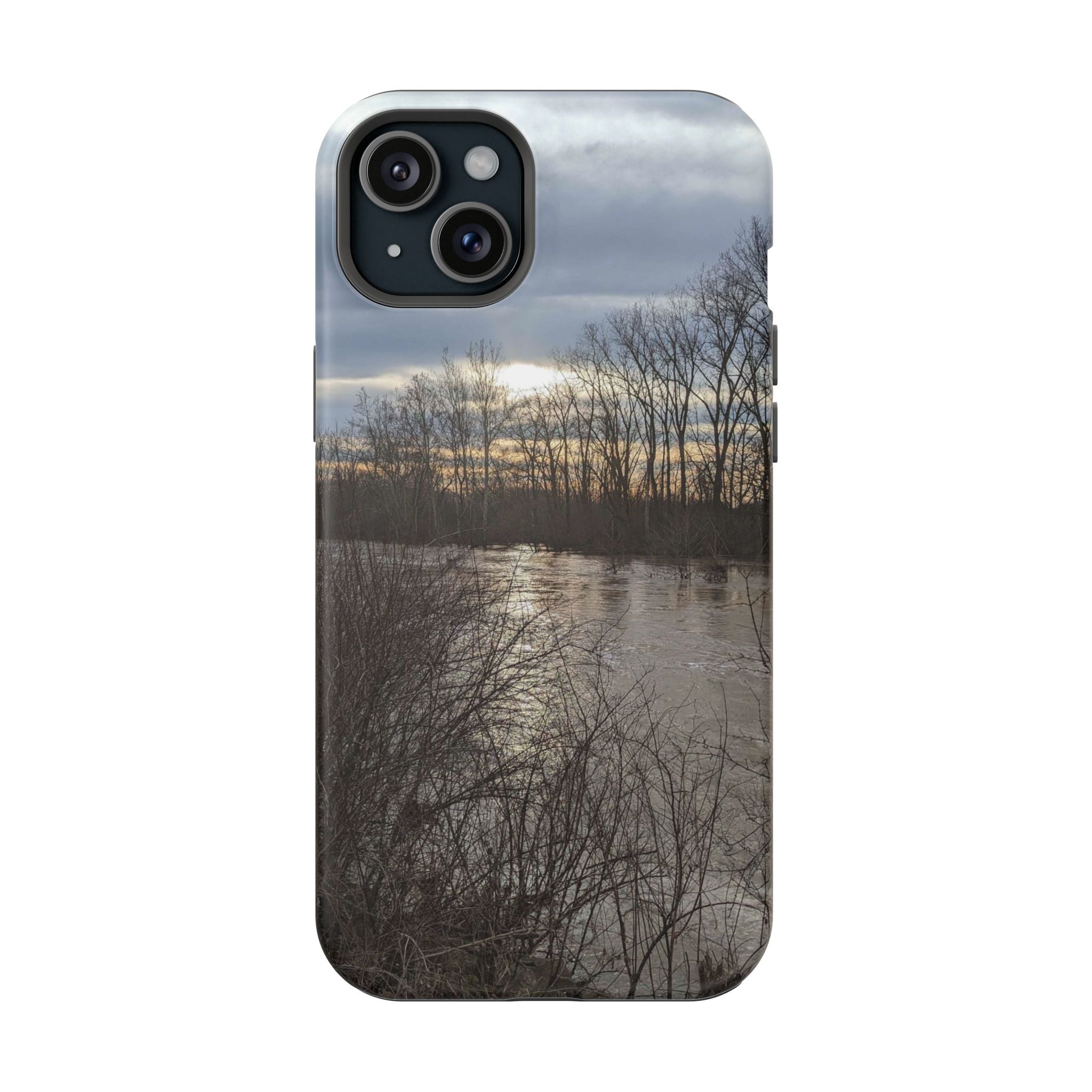 Phone Case — Moody Winter River Landscape Magnetic Impact-Resistant Case