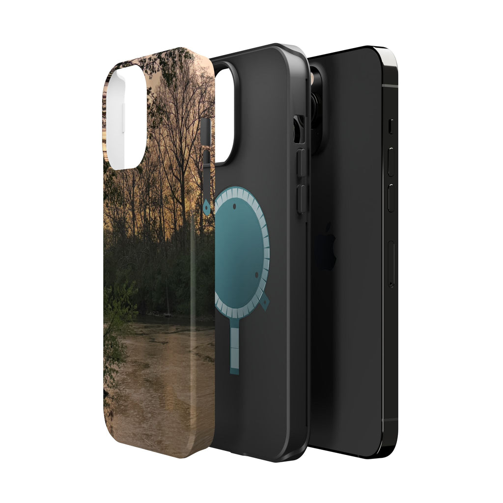 Nature River Sunset Phone Case — Magnetic Impact‑Resistant