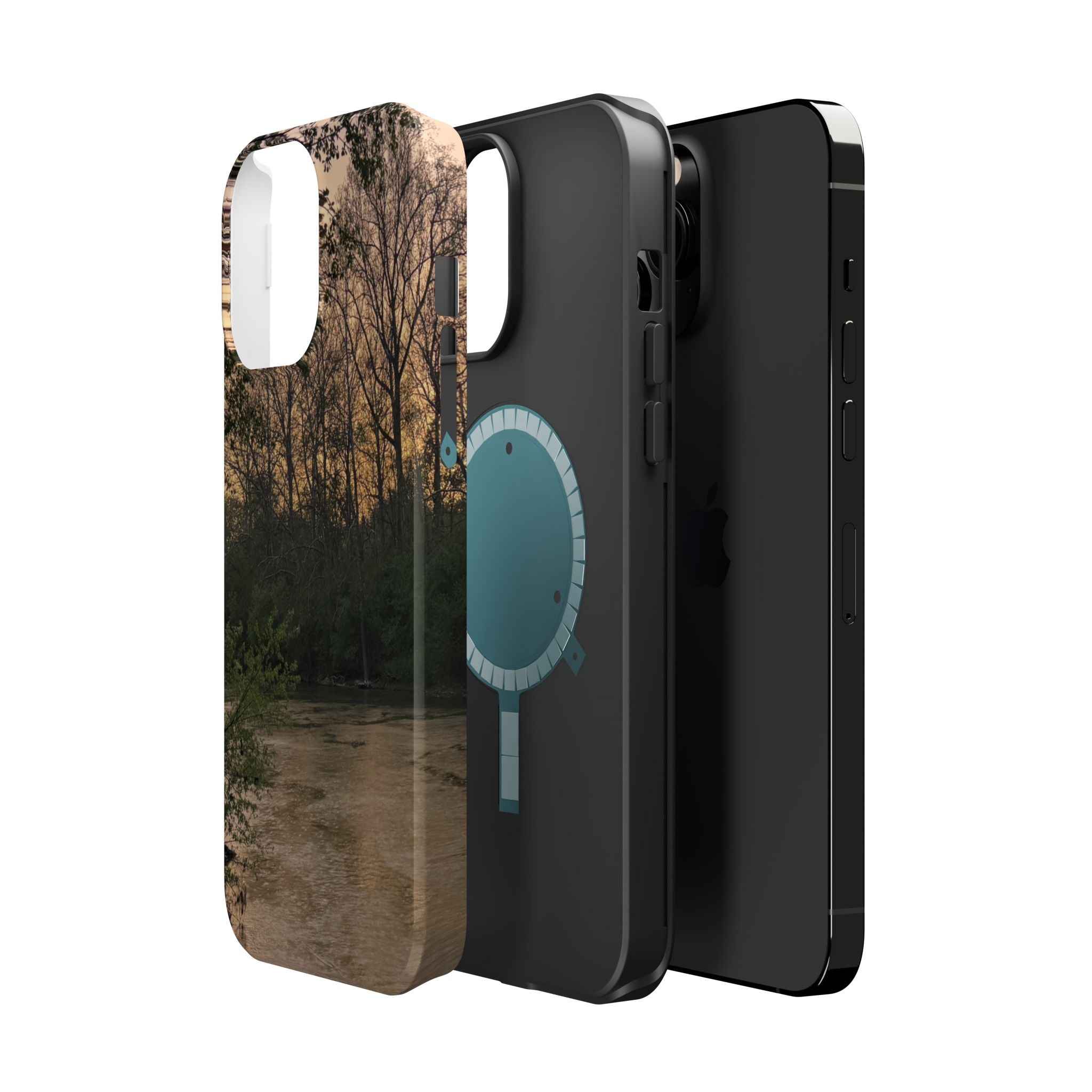 Nature River Sunset Phone Case — Magnetic Impact‑Resistant