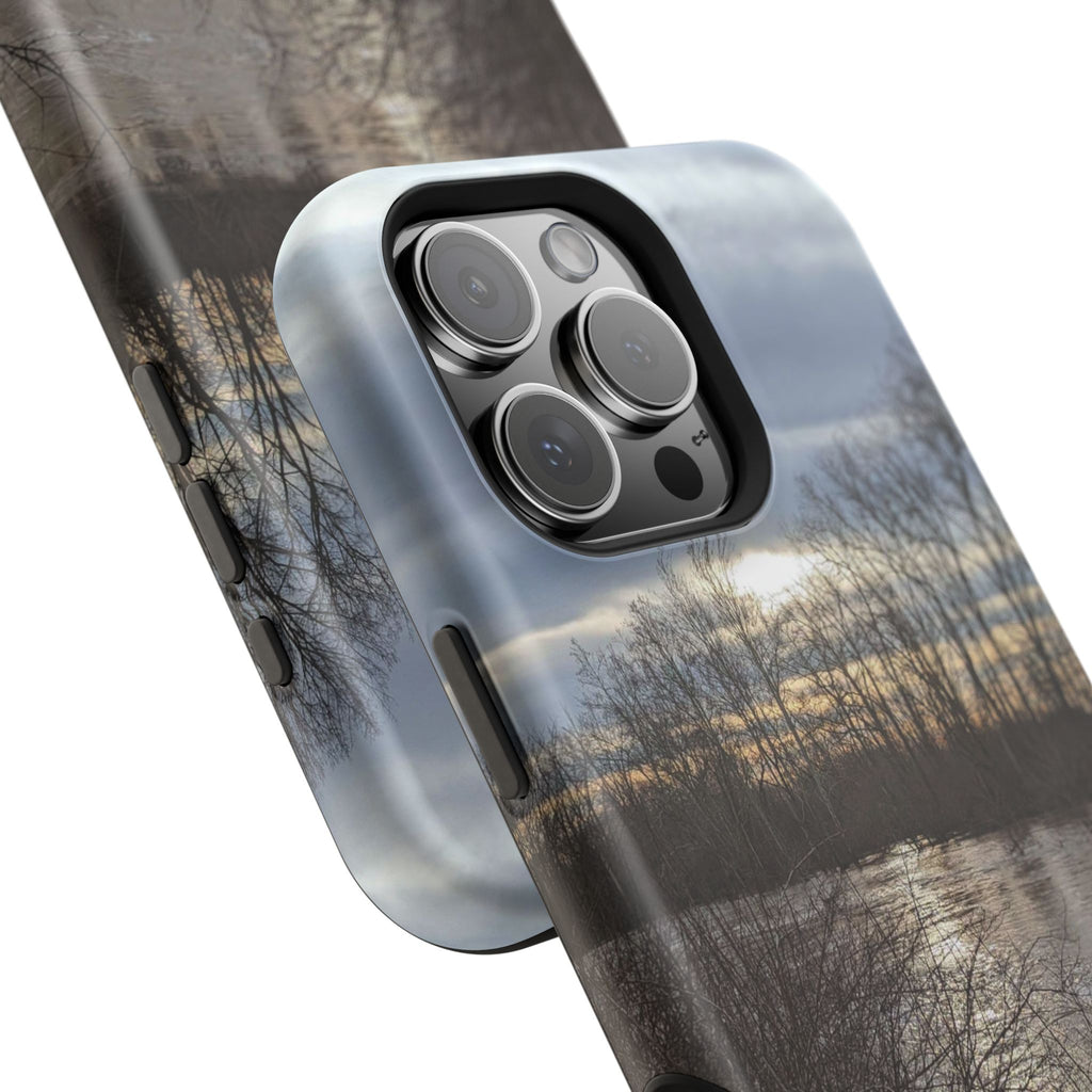 Phone Case — Moody Winter River Landscape Magnetic Impact-Resistant Case