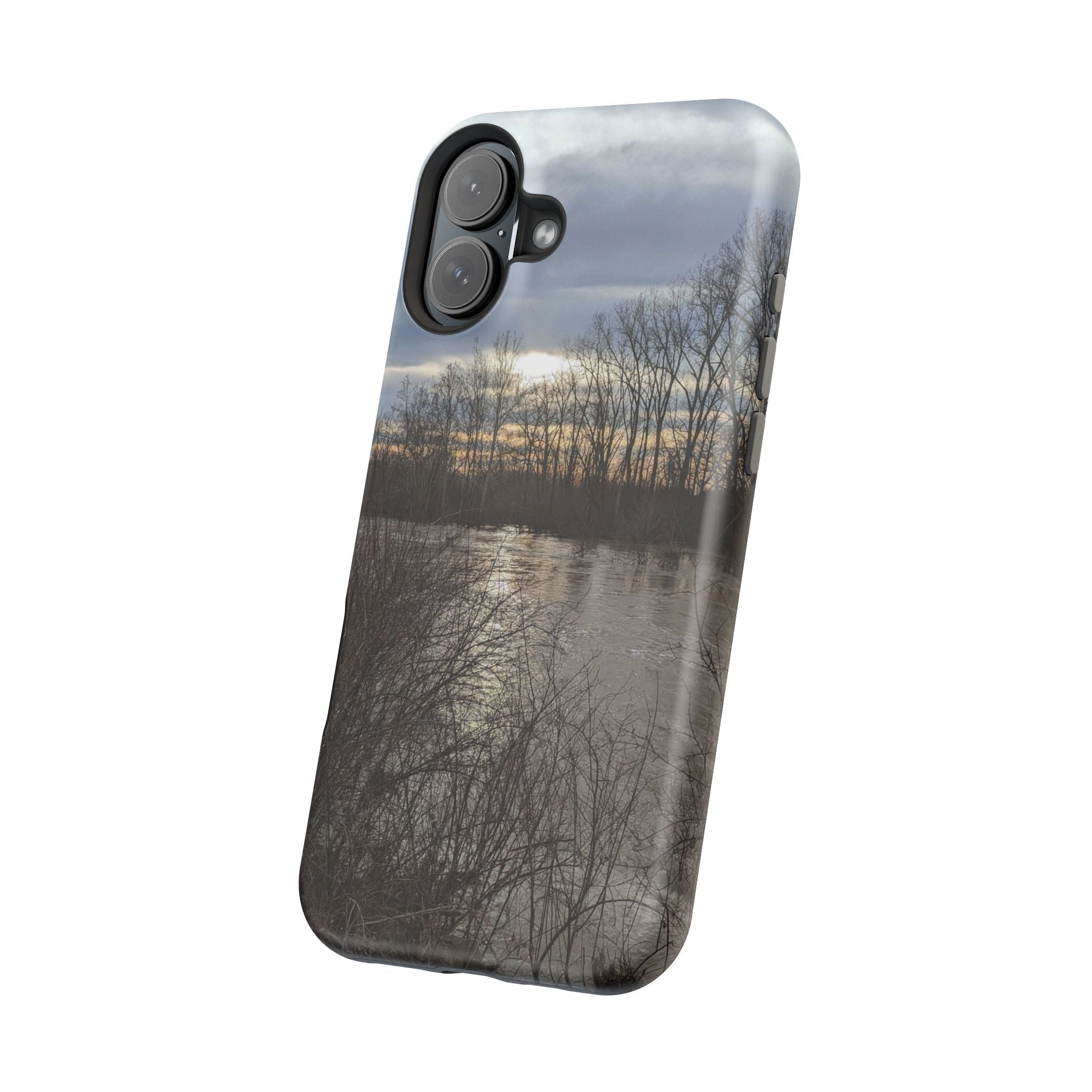Phone Case — Moody Winter River Landscape Magnetic Impact-Resistant Case
