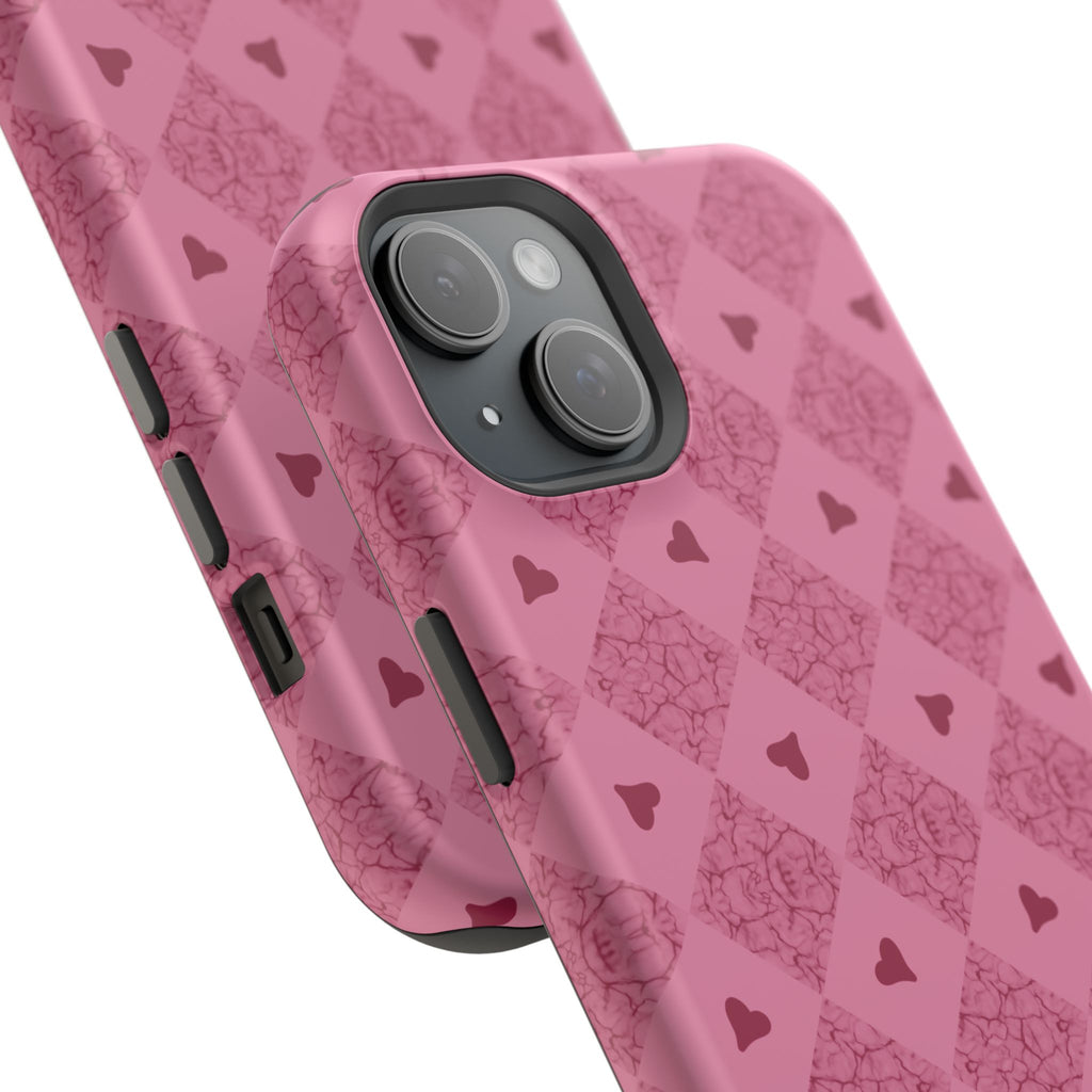 Pink Vintage Hearts Magnetic Impact-Resistant Phone Case