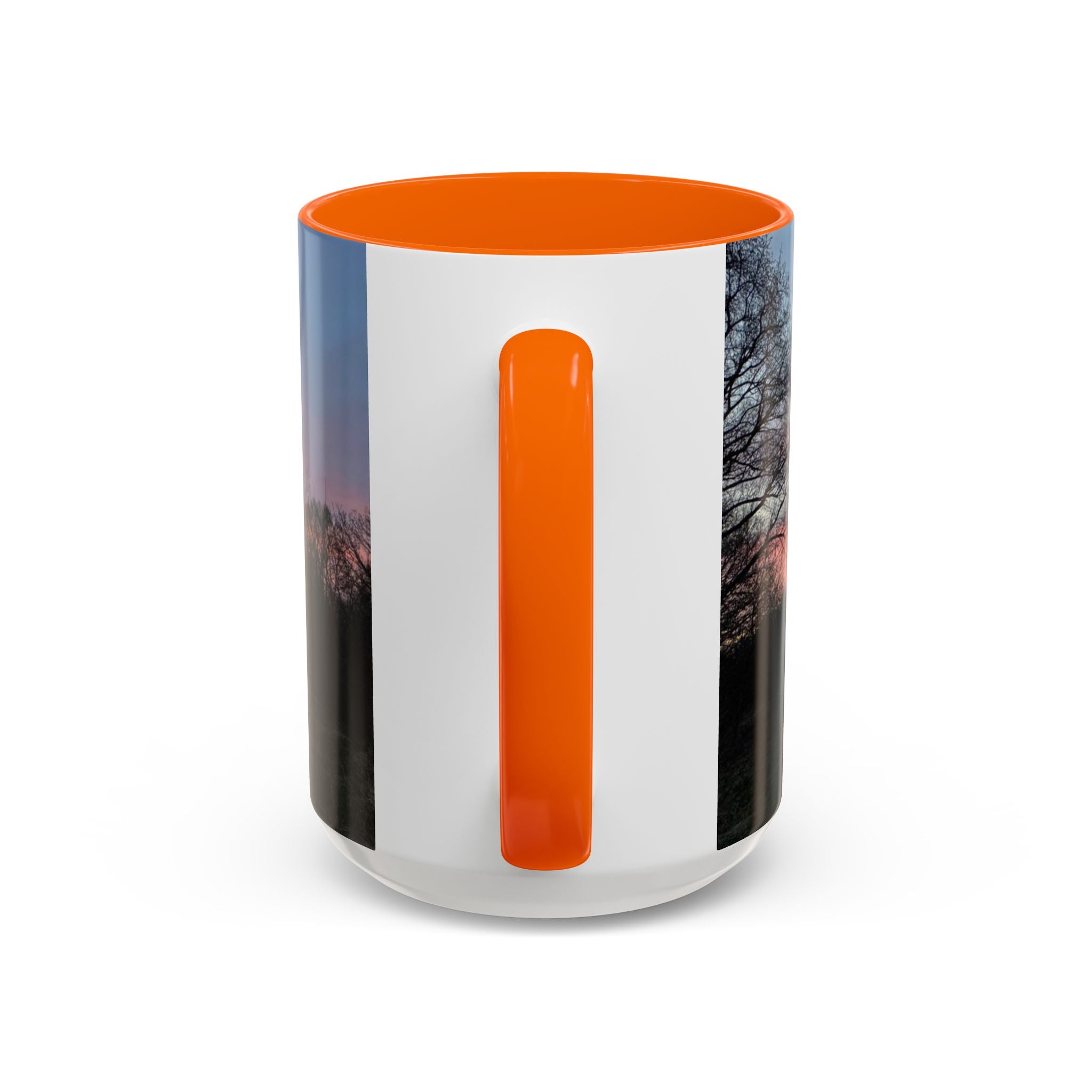Sunset Silhouette In Derby, UK Coffee Mug — Scenic Tree Silhouette at Dusk (11/15oz)