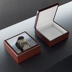 Hawk Photo Jewelry Box – Decorative Keepsake Box with Bird of Prey Image