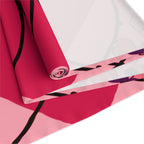 Pink Geometric Heart Table Runner