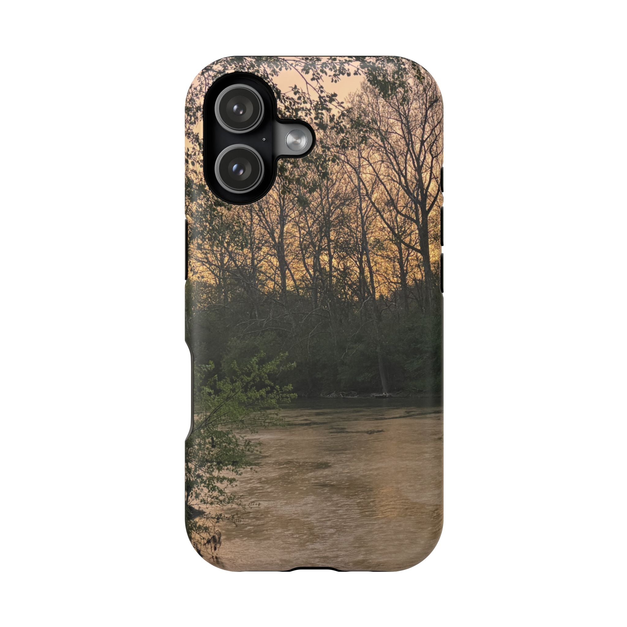 Nature River Sunset Phone Case — Magnetic Impact‑Resistant