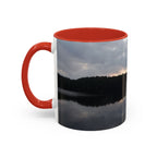 Lake Sunset Accent Coffee Mug — Scenic Reflection Photography 11/15oz