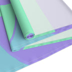 Geometric Pastel Table Runner — Mint & Lavender Circle Pattern