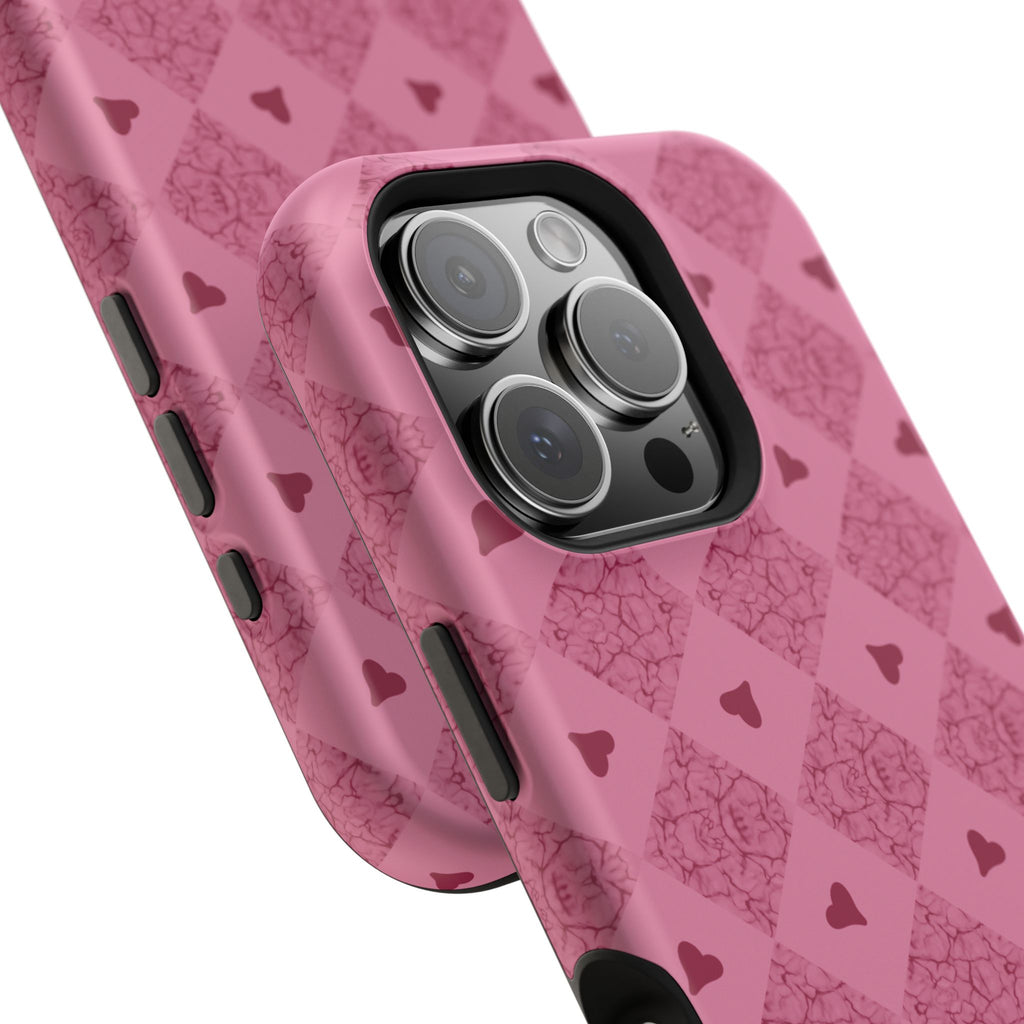 Pink Vintage Hearts Magnetic Impact-Resistant Phone Case