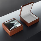 Coastal Cliffs in the UK Jewelry Box — Photo Keepsake Box with Ocean Wave Design