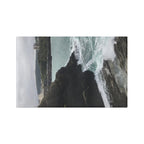 Coastal Waves Microfiber Tea Towel — Stormy Ocean Cliff Photo