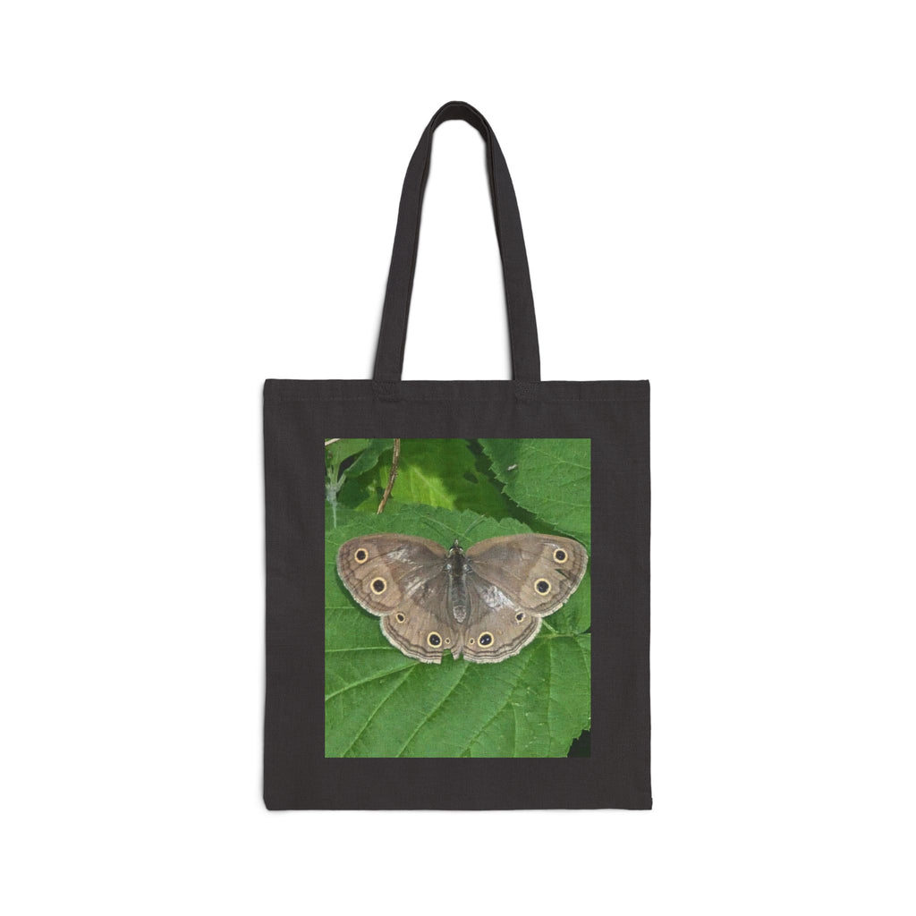 Canvas Tote Bag — Nature Photo Prints (Forest Lake & Brown Butterfly)