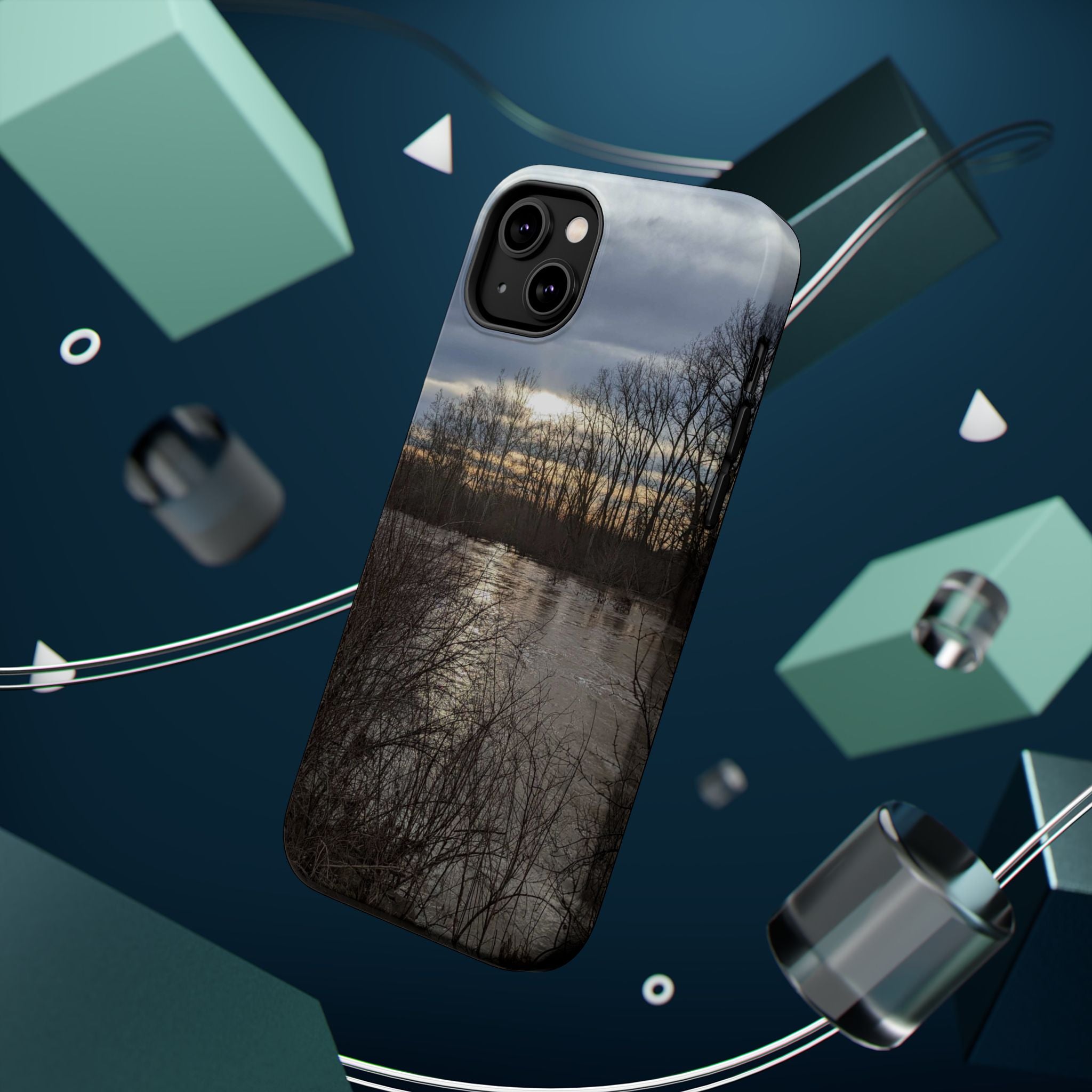 Phone Case — Moody Winter River Landscape Magnetic Impact-Resistant Case