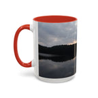Lake Sunset Accent Coffee Mug — Scenic Reflection Photography 11/15oz