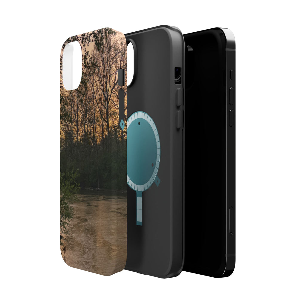 Nature River Sunset Phone Case — Magnetic Impact‑Resistant