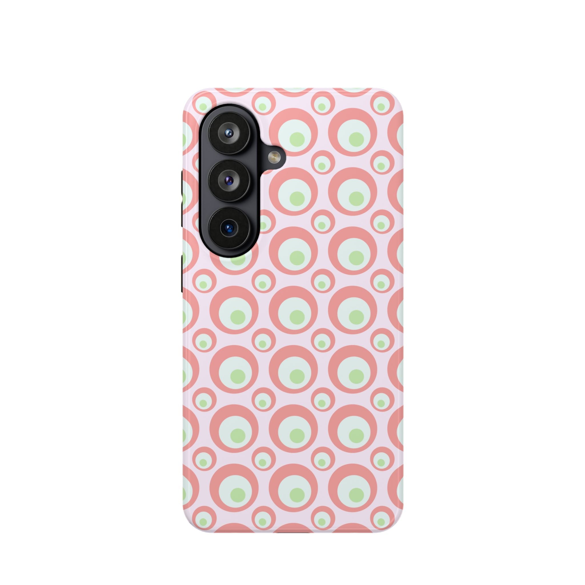 Pink Retro Circles Magnetic Impact-Resistant Phone Case
