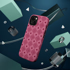 Pink Vintage Hearts Magnetic Impact-Resistant Phone Case