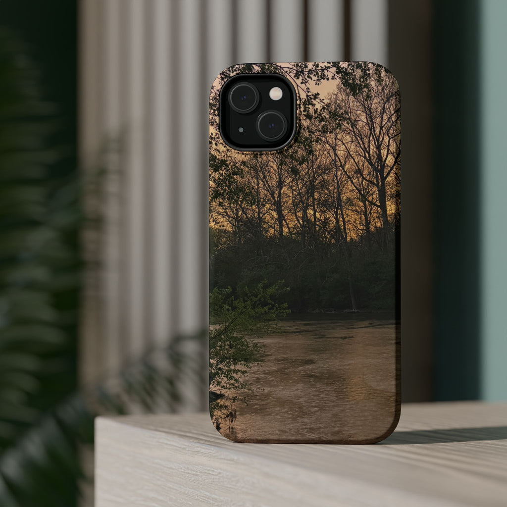 Nature River Sunset Phone Case — Magnetic Impact‑Resistant