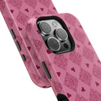 Pink Vintage Hearts Magnetic Impact-Resistant Phone Case