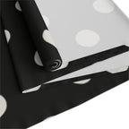 Black Polka Dot Table Runner – Classic Dotted Cotton-Poly Dining Accent