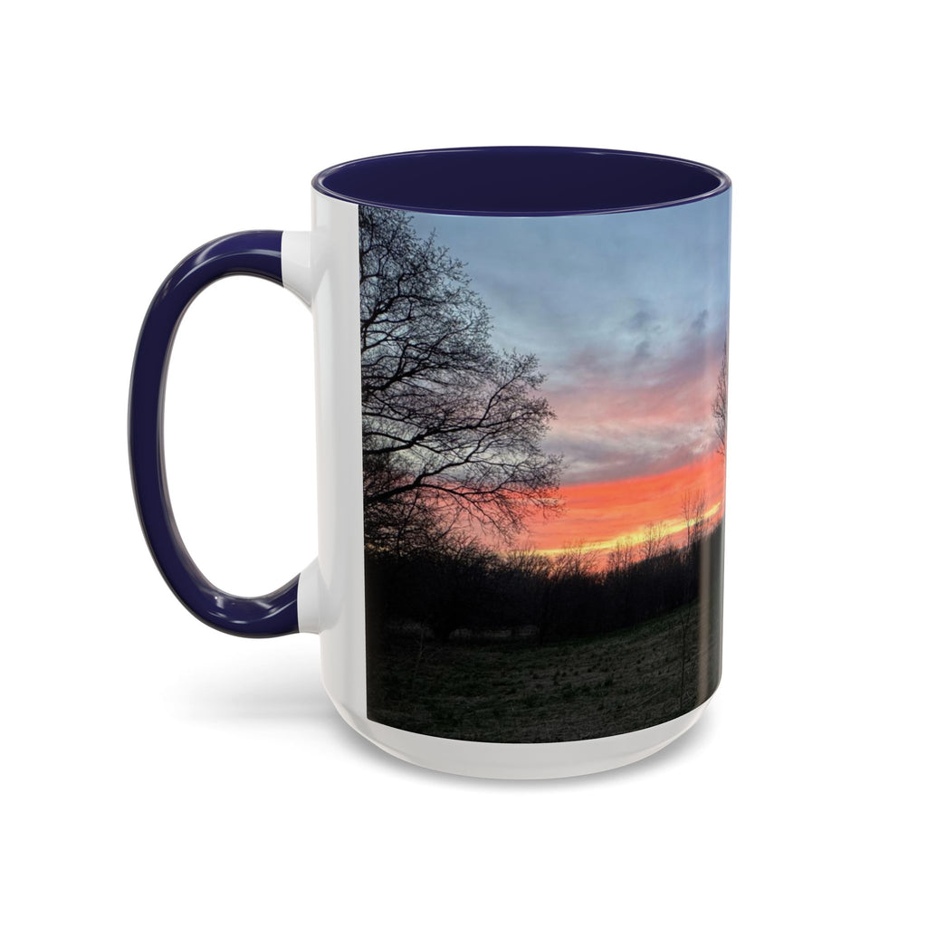 Sunset Silhouette In Derby, UK Coffee Mug — Scenic Tree Silhouette at Dusk (11/15oz)
