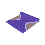 Purple Geometric Table Runner — Modern Abstract Dining Accent