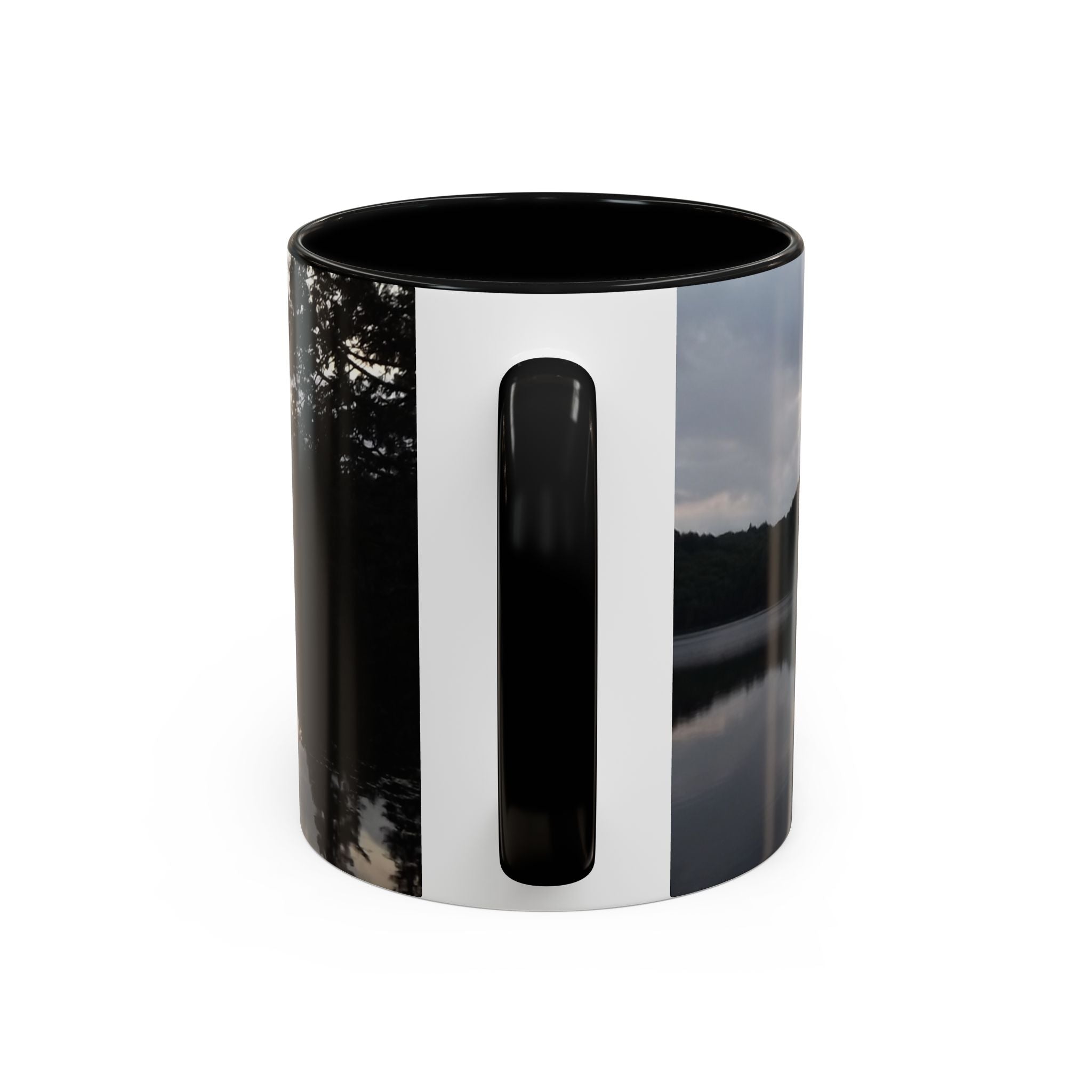 Lake Sunset Accent Coffee Mug — Scenic Reflection Photography 11/15oz